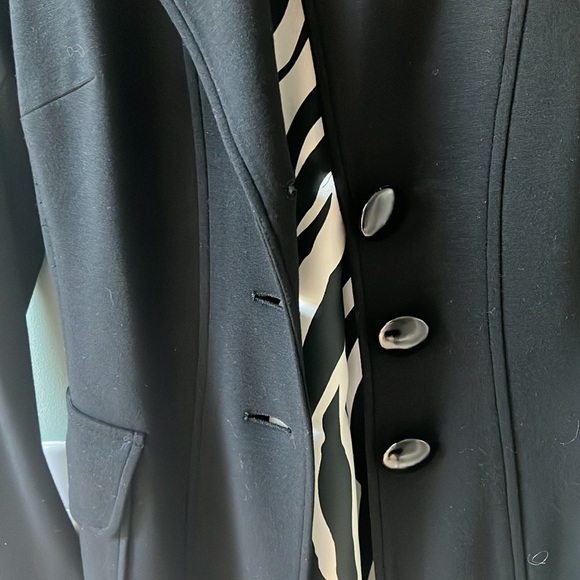 Cache contour collection long pea coat style jacket zebra print - Picture 4 of 5